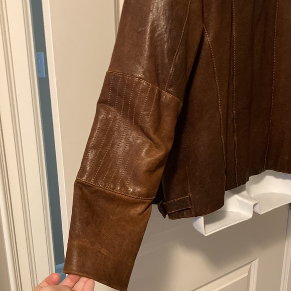Brown 100% leather jacket - Picture 3 of 6